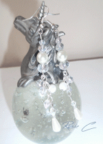 Дизайнерски обици с кристали- White Bride